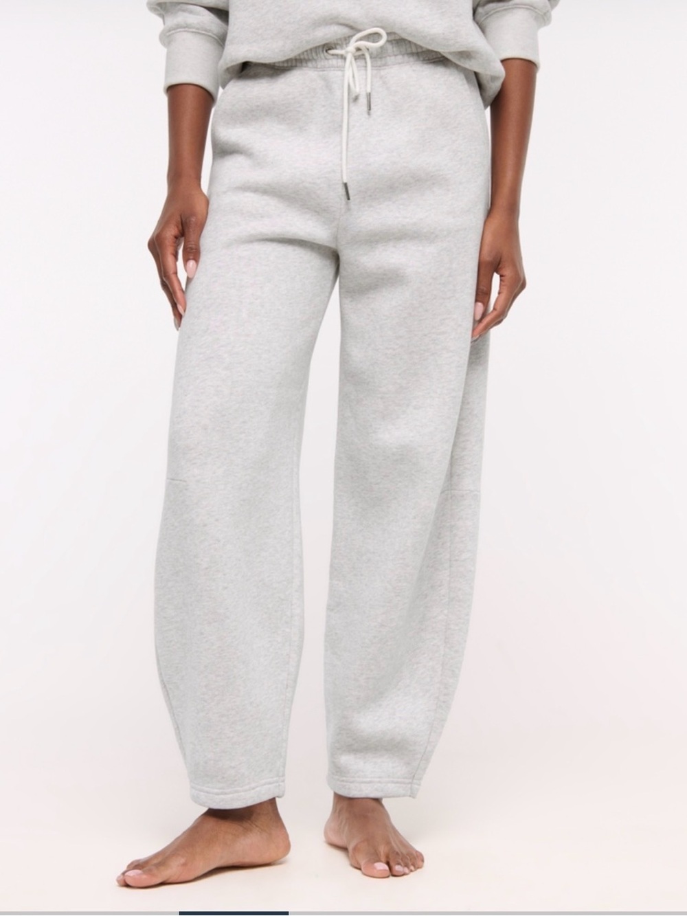 Abercrombie & Fitch Sunday Barrel Leg Light Gray Sweatpants
